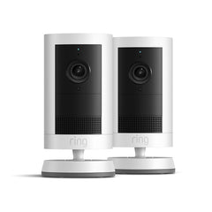 Ring Outdoor Camera Plus 2K Battery White 2 Pack And Dual Battery Charging Station And Quick Release Battery Pack B0FH4HVMPC