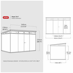 Keter Signature Pent Shed 3.4M x 2.2M