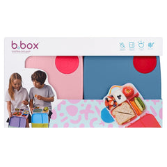 B.box Kids Bento Lunch Box 2 Pack Blue Blaze And Flamingo Pink