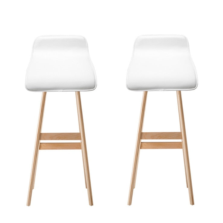 Artiss White Sliva Barstool 2 Pack