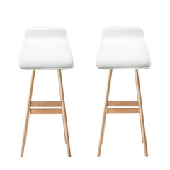 Artiss White Sliva Barstool 2 Pack