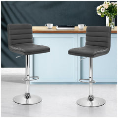 Artiss Grey Arne Barstool 2 Pack