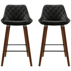 Artiss Ezio Black Barstools 2 Piece