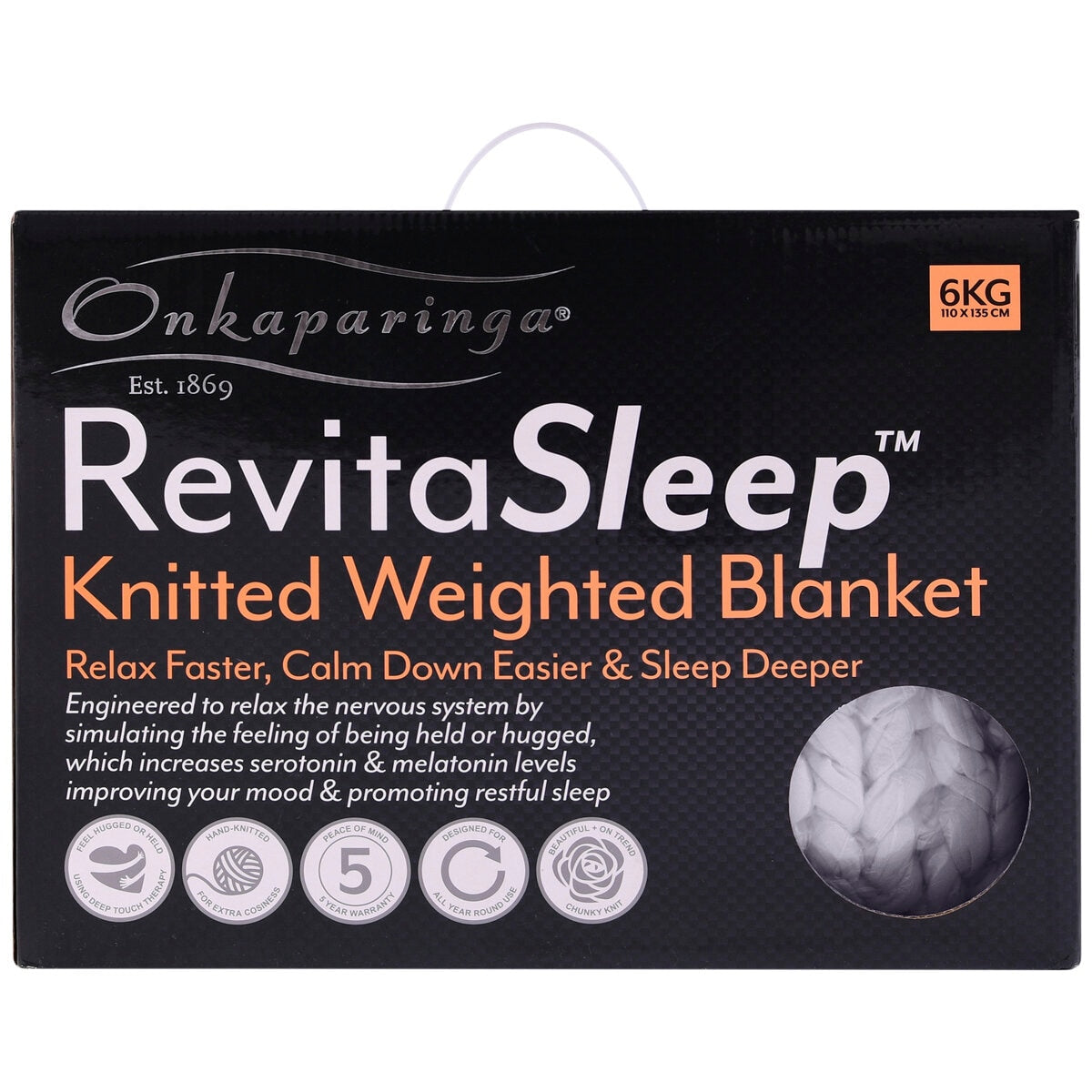 Onkaparinga Knitted Weighted Blanket 6kg