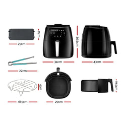 Devanti Air Fryer 8.5L LCD Fryers-NT_Rural