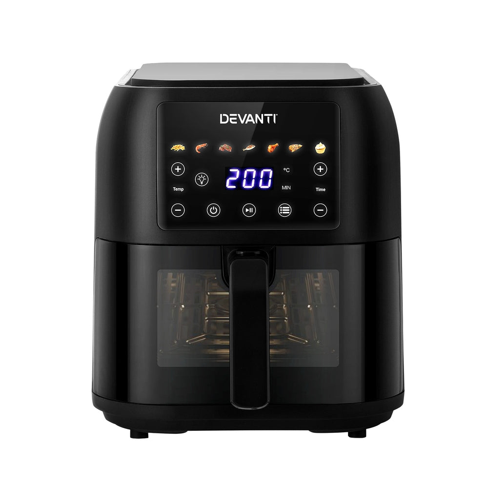 Devanti Air Fryer 8L LCD Fryers-ACT