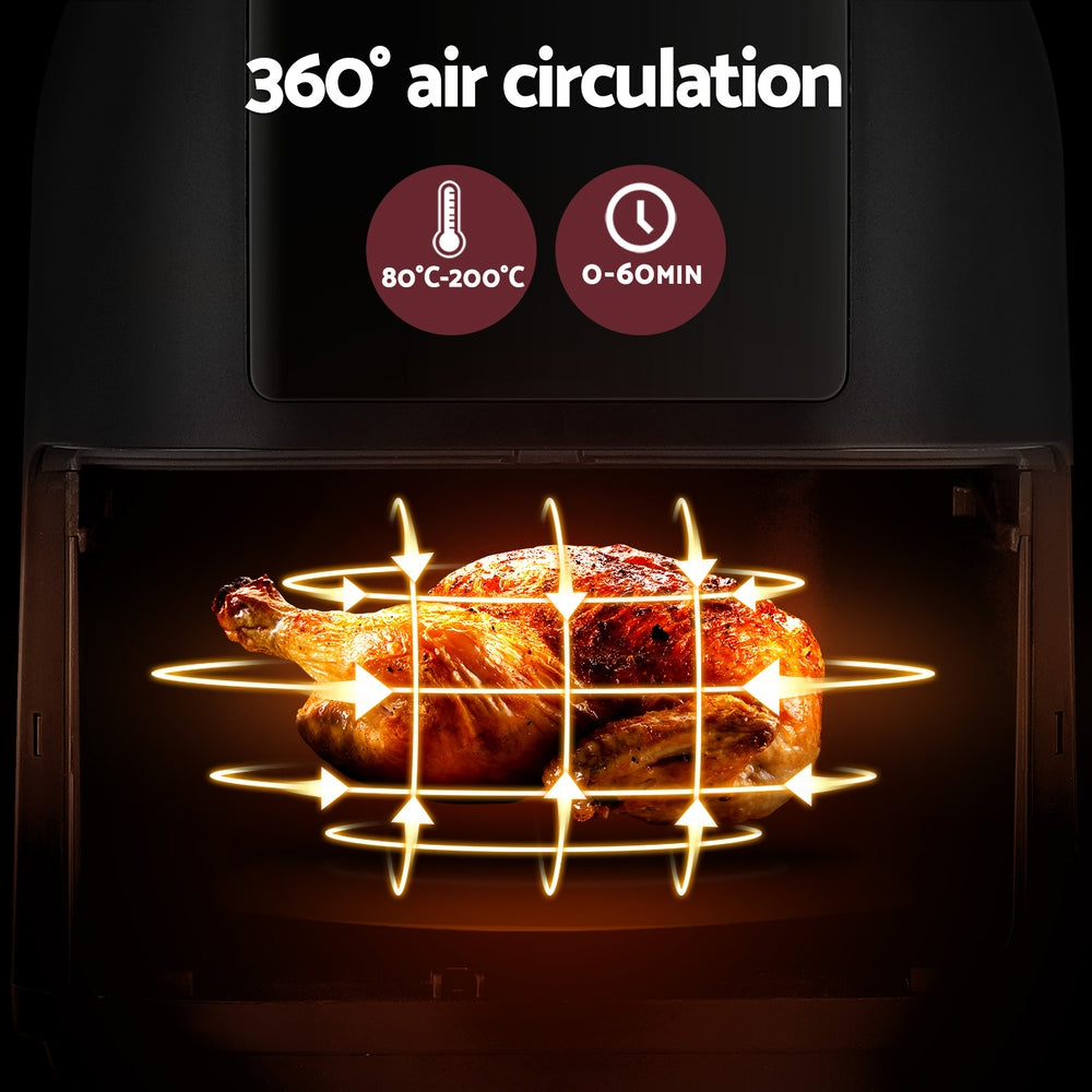 Devanti Air Fryer 8L LCD Fryers-ACT