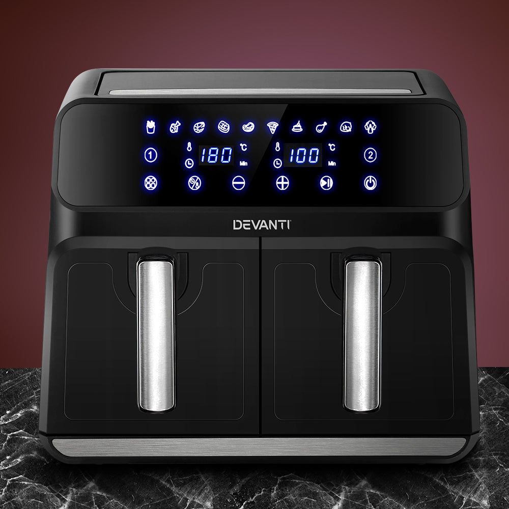 Devanti Air Fryer 8L Dual Zone Fryers-VIC_Metro