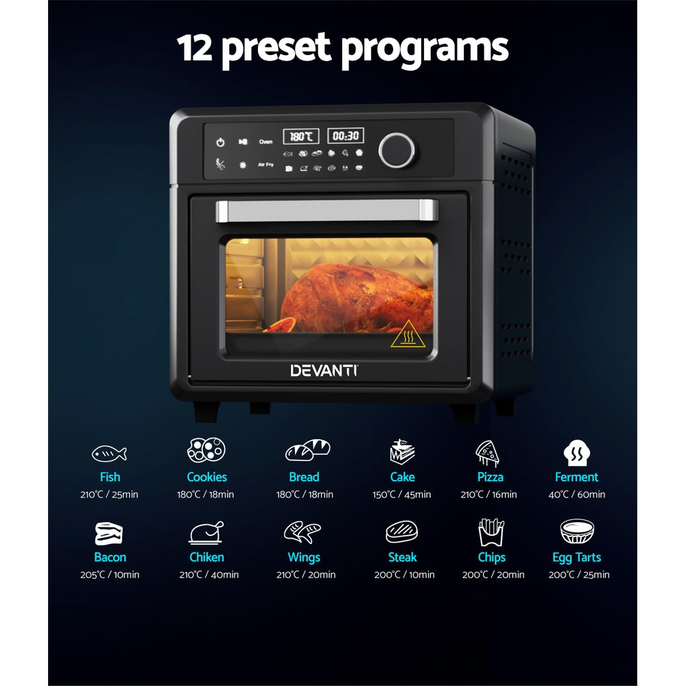 Devanti Air Fryer 20L LCD Fryers Oven-VIC_Rural