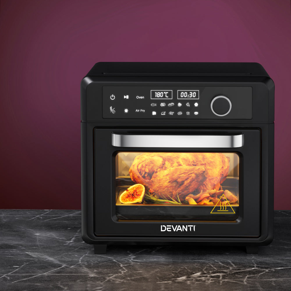 Devanti Air Fryer 20L LCD Fryers Oven-ACT