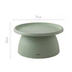 Artiss Coffee Table Round 71CM Plastic Green