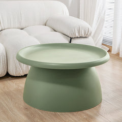 Artiss Coffee Table Round 71CM Plastic Green