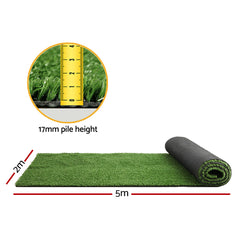 Primeturf Artificial Grass 2mx5m 17mm Synthetic Fake Lawn Turf Plant Plastic Olive-TAS_Metro