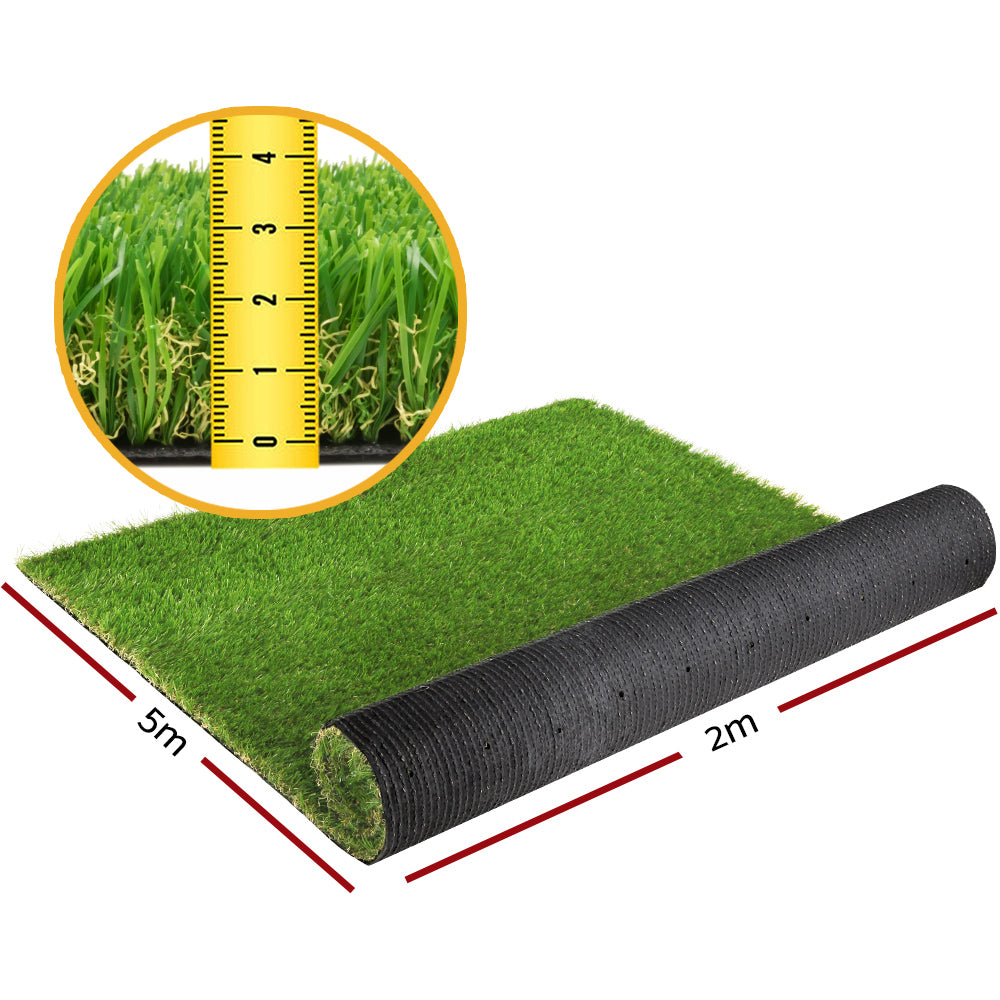 Primeturf Artificial Grass 30mm 2mx5m Synthetic Fake Lawn Turf Plastic Plant 4-coloured-ACT