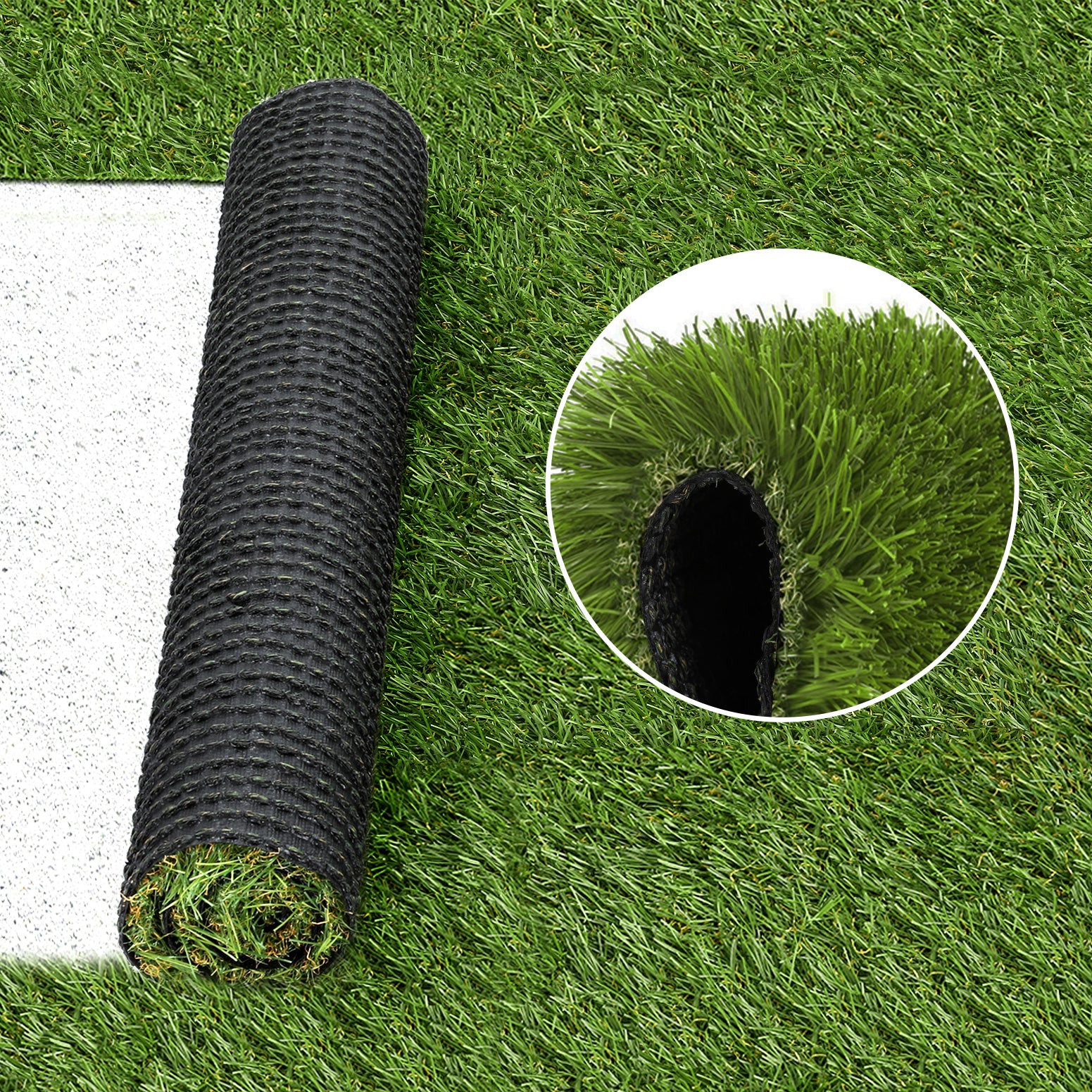 Primeturf Artificial Grass 30mm 2mx5m 20SQM Synthetic Fake Lawn Turf Plastic Plant 4-coloured-ACT