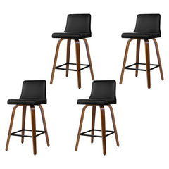 Artiss 4x Bar Stools Swivel Leather Padded Wooden-QLD_Rural