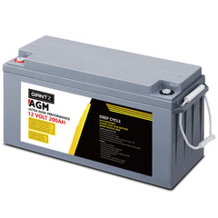 Giantz AGM Deep Cycle Battery 12V 200Ah Box Portable Solar Caravan Camping-QLD_Metro