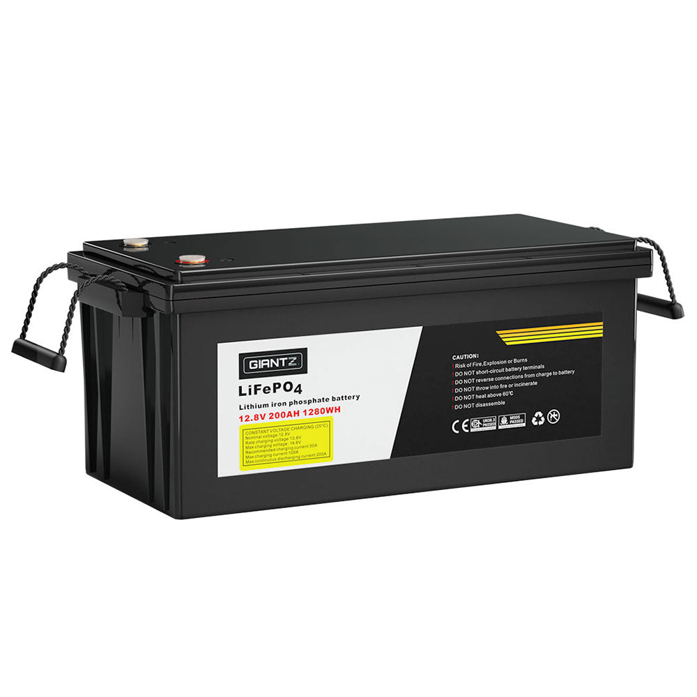 Giantz 12V 200Ah Lithium Battery LiFePO4 Deep Cycle Box Solar Caravan Camping-NSW_Metro