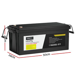 Giantz 12V 200Ah Lithium Battery LiFePO4 Deep Cycle Box Solar Caravan Camping-QLD_Metro