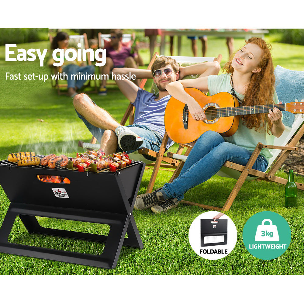 Grillz BBQ Grill Charcoal Smoker Foldable