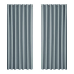 Artiss 2X Blockout Curtains Eyelet 240x230cm Grey