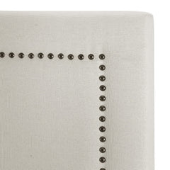 Artiss Bed Frame Bed Head Headboard Queen Fabric - RIVE Beige-VIC_Rural