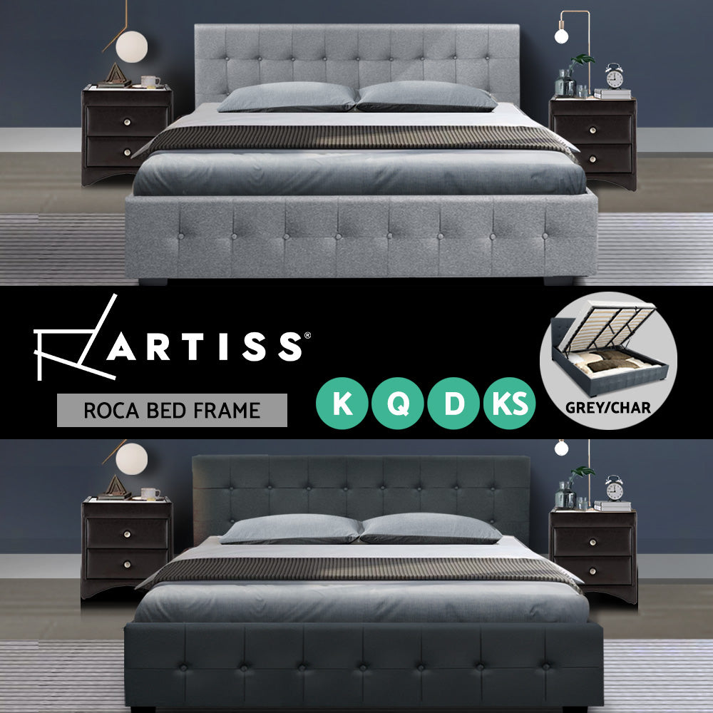 Artiss Bed Frame Queen Size Grey PIER