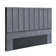 Artiss Bed Head Headboard King Velvet - VELA Grey-SA_Rural