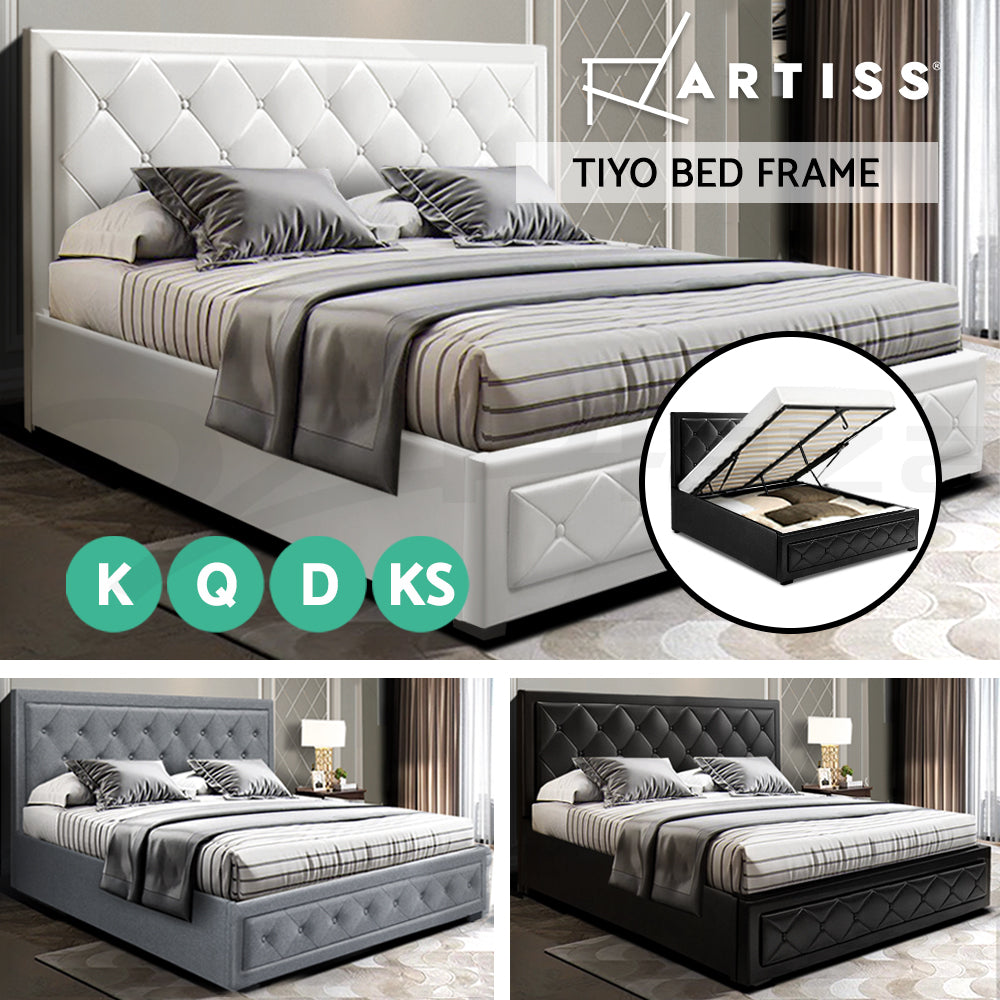 Artiss Bed Frame Queen Size Grey PIER