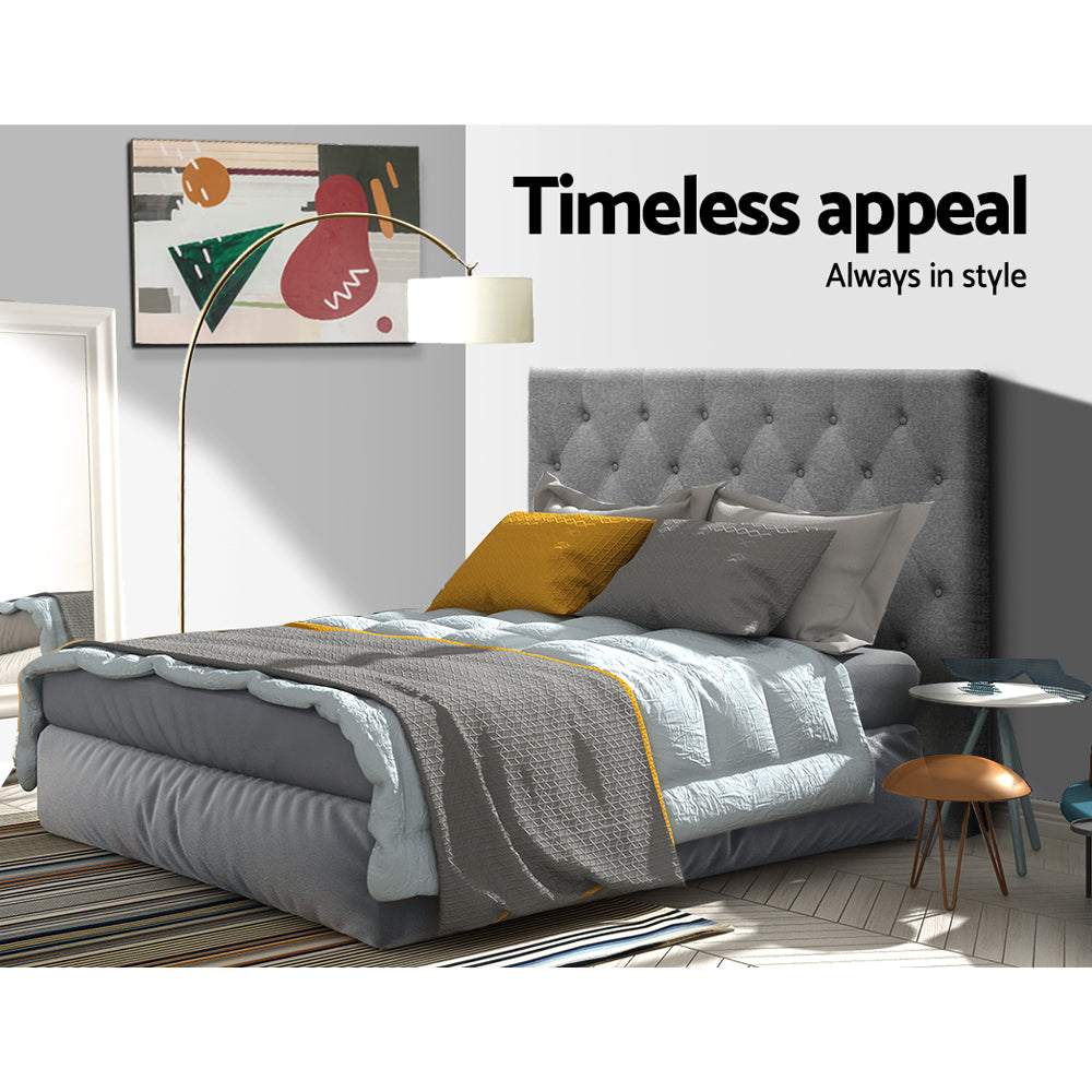 Artiss Bed Head King Single Size Fabric - CAPPI Grey-SA_Metro