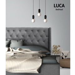 Artiss Bed Head King Size Fabric - LUCA Grey-WA_Metro