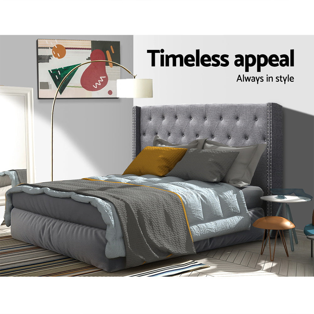 Artiss Bed Head King Size Fabric - LUCA Grey-SA_Metro