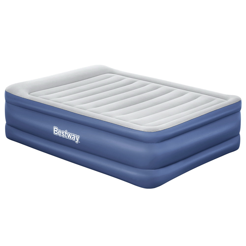 Bestway Air Mattress Queen Inflatable Bed 61cm Airbed Blue