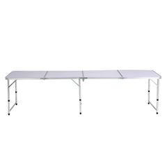 Weisshorn Folding Camping Table 240CM Portable Outdoor Picnic BBQ Aluminium Desk-QLD_Metro