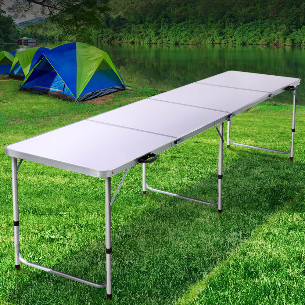 Weisshorn Folding Camping Table 240CM Portable Outdoor Picnic BBQ Aluminium Desk-ACT