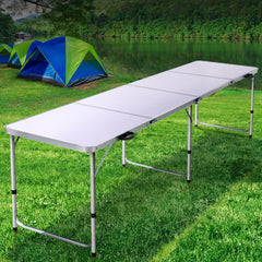 Weisshorn Folding Camping Table 240CM Portable Outdoor Picnic BBQ Aluminium Desk-REMOTE