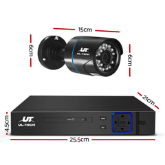 UL-tech CCTV Security System 4CH DVR 2 Cameras 2TB Hard Drive