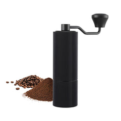 Devanti Manual Coffee Grinder with 24 Adjustable Settings | Hand Coffee Bean Burr Mill for Espresso French Press | Portable Stainless Steel Quiet Grinder with Storage Bag for Travel Camping, Black