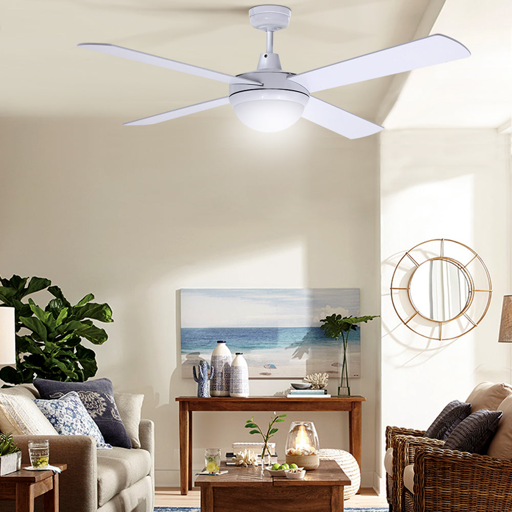 Devanti 52'' Ceiling Fan AC Motor w/Light w/Remote - White