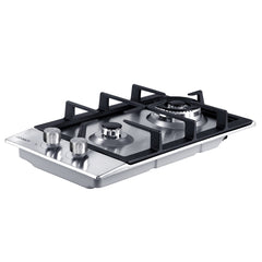 Devanti Gas Cooktop 30cm 2 Burner Silvir