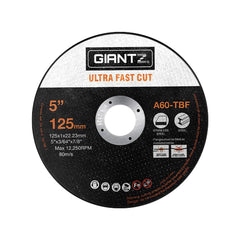 Giantz 50-Piece Cutting Discs 5" 125mm,Giantz 50pcs 5" Cutting Discs 125mm Angle Grinder Thin Cut Off Wheel for Metal