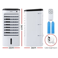 Devanti Evaporative Air Cooler Conditioner w/ Remote 4L