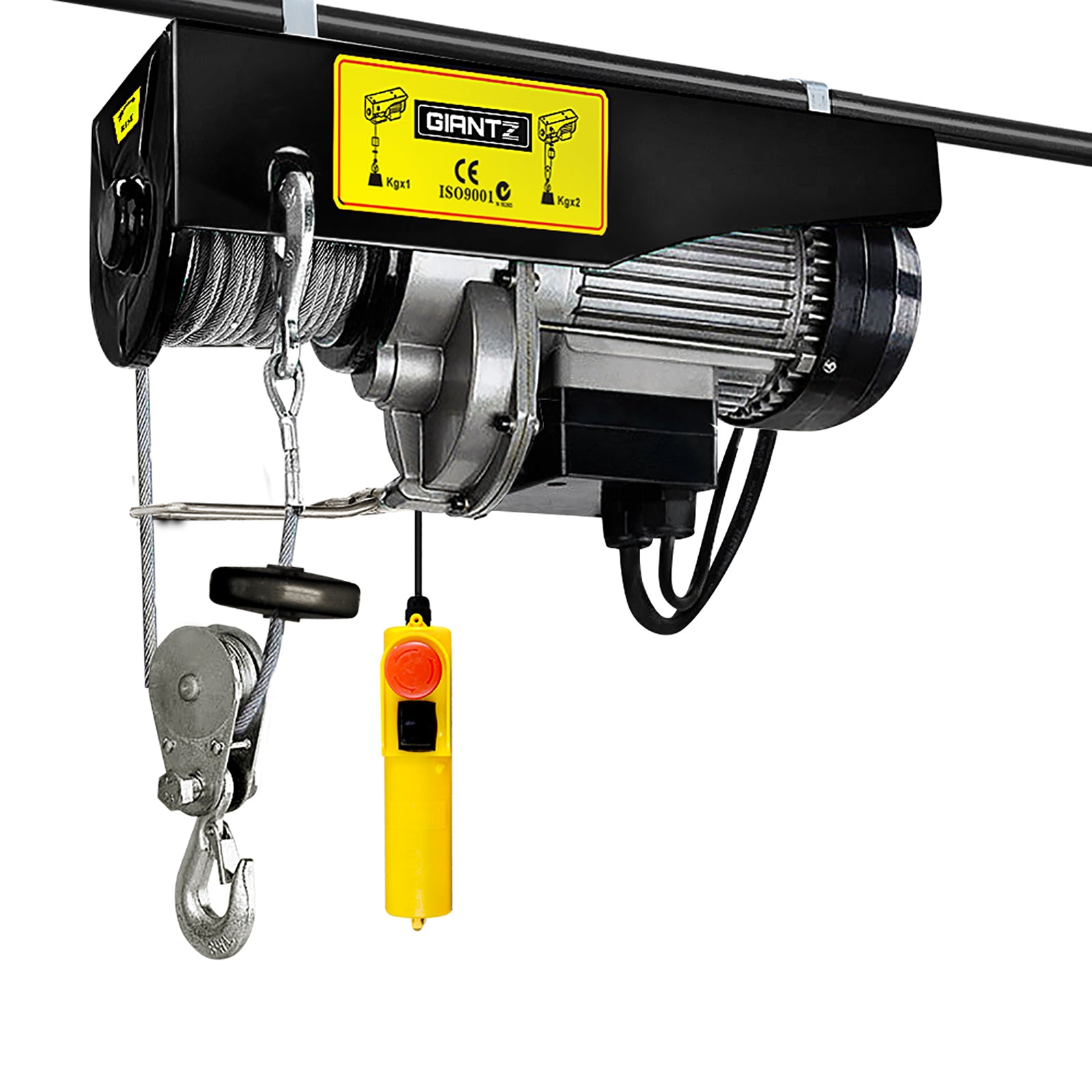 Giantz Electric Hoist Winch 500/1000KG Cable 20M Rope Tool Remote Chain Lifting-QLD_Rural