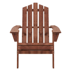 Gardeon Adirondack Outdoor Chairs Wooden Beach Chair Patio Furniture Garden Brown