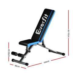 Everfit Weight Bench Adjustable FID Bench Press Home Gym 330kg Capacity-NT_Rural