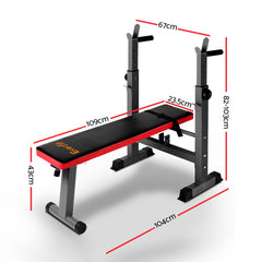 Everfit Weight Bench Squat Rack Bench Press Home Gym Equipment 200kg-TAS_Metro