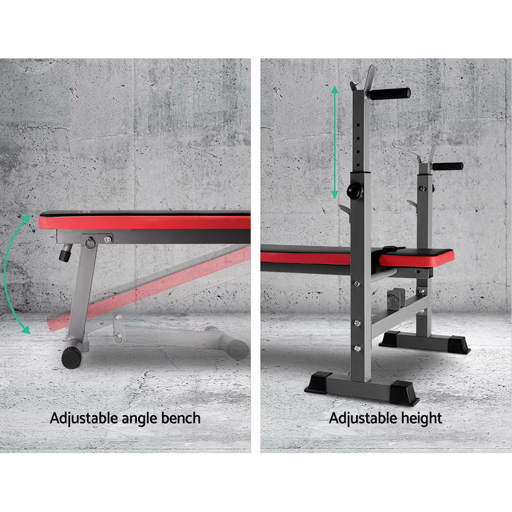 Everfit Weight Bench Squat Rack Bench Press Home Gym Equipment 200kg-ACT