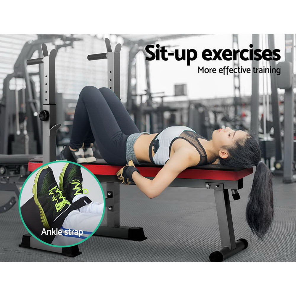 Everfit Weight Bench Squat Rack Bench Press Home Gym Equipment 200kg-ACT