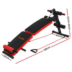 Everfit Weight Bench Sit Up Bench Press Foldable Home Gym Equipment-REMOTE