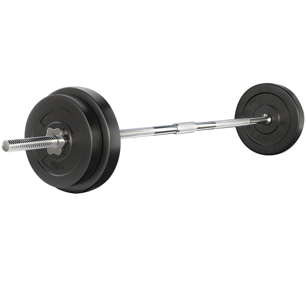 Everfit 38kg Barbell Set Weight Plates Bar Lifting Bench 168cm-SA_Rural